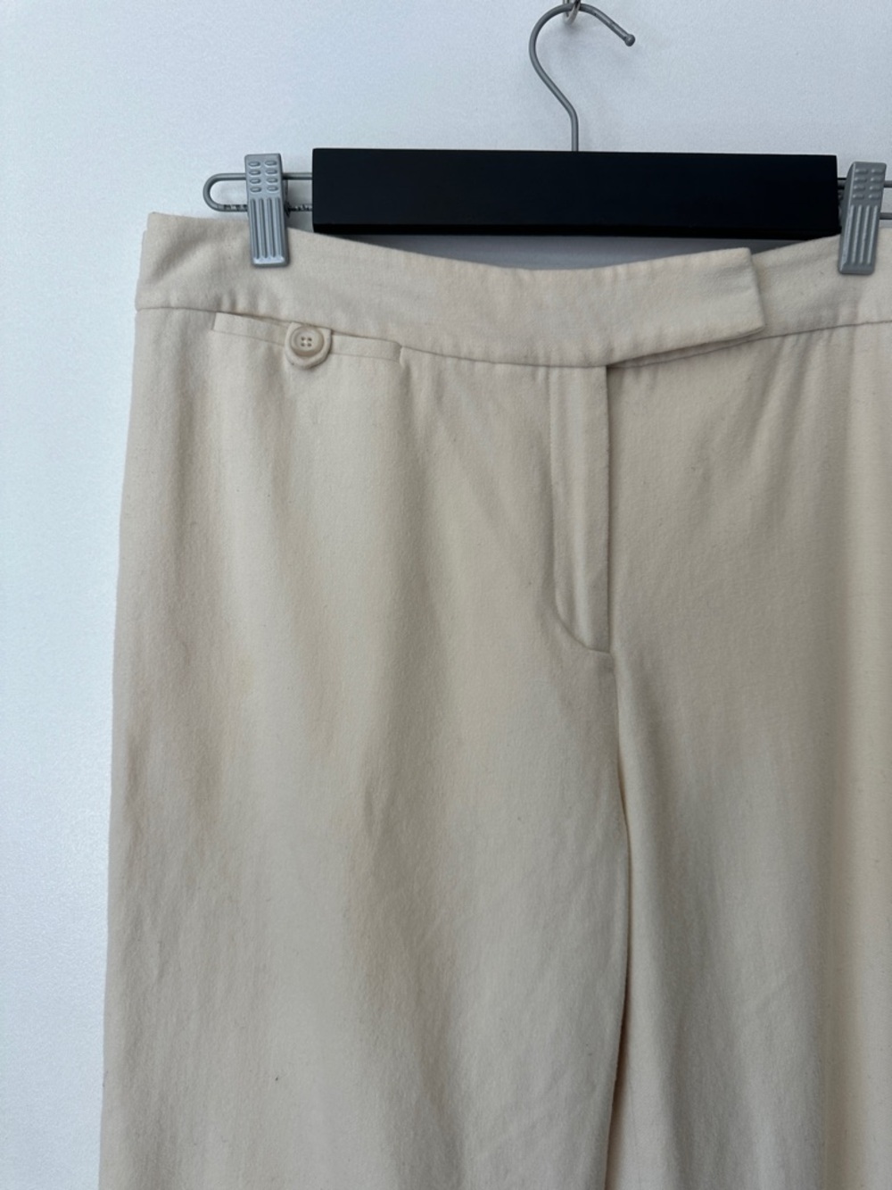 Ann Taylor Wide-Leg Wool Trousers in Light Beige - Picture 3 of 10
